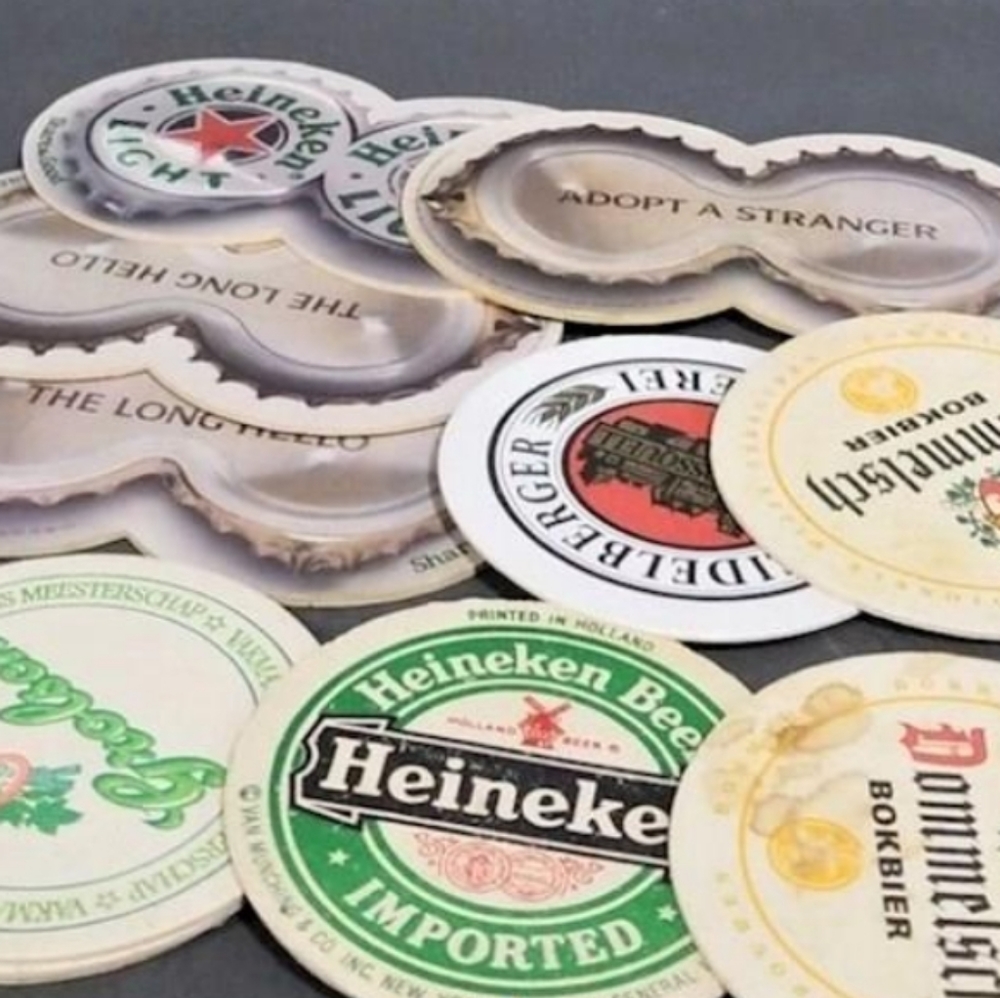 Vintage Heineken Beer Coasters Holland Variety pack